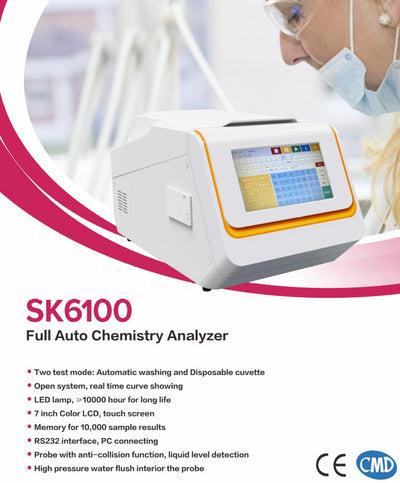 Analizador de Química Clínica Semiautomático SK-6100 (Tecnología LED)