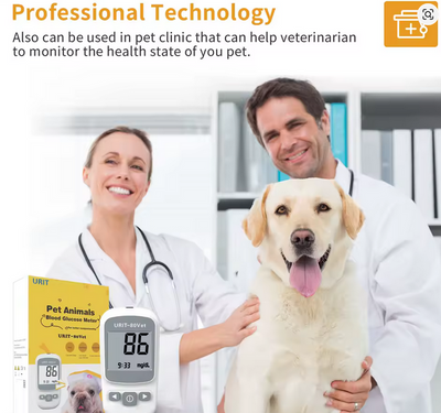 Glucómetro Portátil para Mascotas + 50 Tiras G80Vet