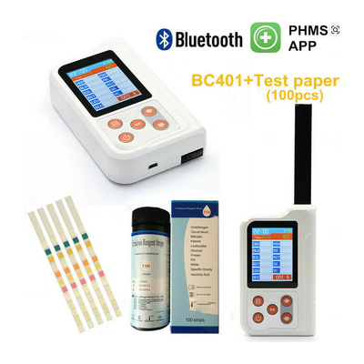 Analizador de Orina Digital Veterinario 11 Parámetros CONTEC BC-401 con 100 Tiras Reactivas BC401Vet