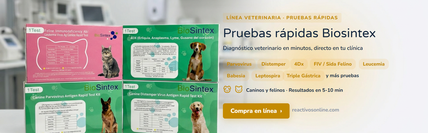 Pruebas rápidas veterinarias Biosintex