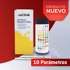 Tiras Reactivas de Uroanálisis JusChek 10 Parámetros Frc. C/100 Tiras
