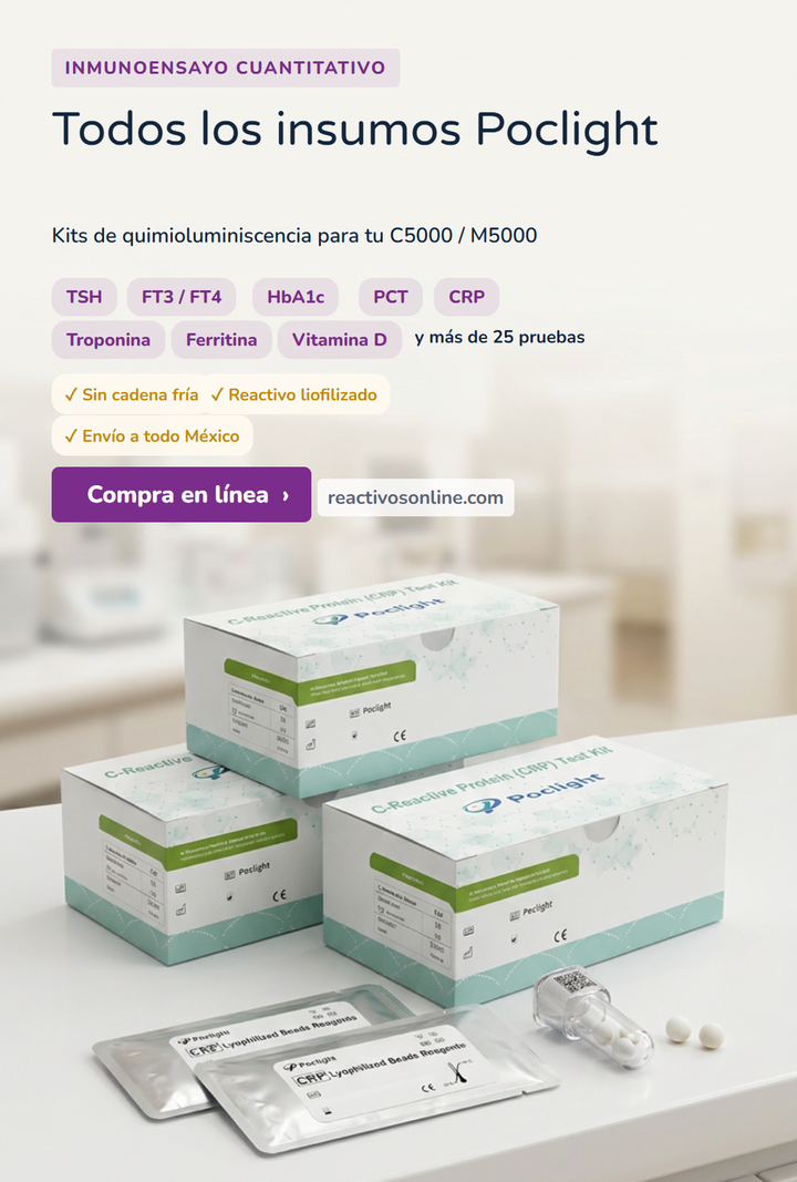 Insumos y kits de quimioluminiscencia Poclight para C5000 y M5000