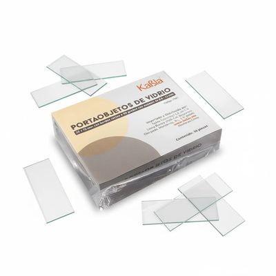 Portaobjetos de Vidrio 25 x 75 mm Bordes Rectos C/50 Pz 7101