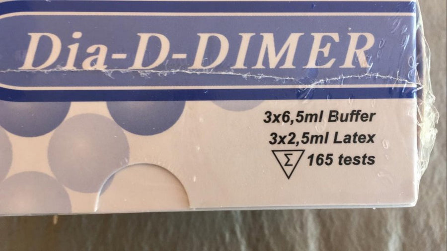 Dia-D-DIMER 3 x 6.5 ml R1 buffer   3 x 2.5 ml R2 latex reagent; 32075