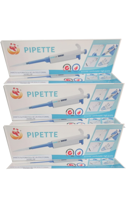 Kit de Pipetas Automáticas Variables de un solo Canal 100-1000uL , 10-100uL, 2-20uL kit3