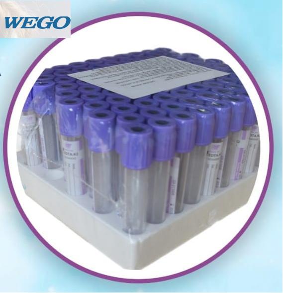 Tubo de extracción de Sangre Lila 3ml Corrugado 1800 Tubos GE1307523