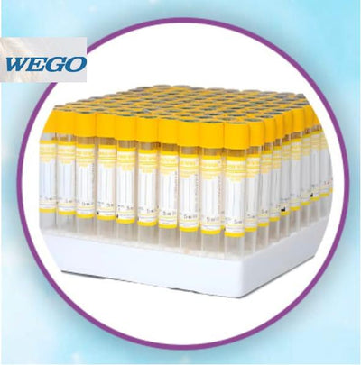 Tubo de extracción de Sangre Amarillo C Gel Separador 5ml Corrugado 1200 Tubos GG1310005