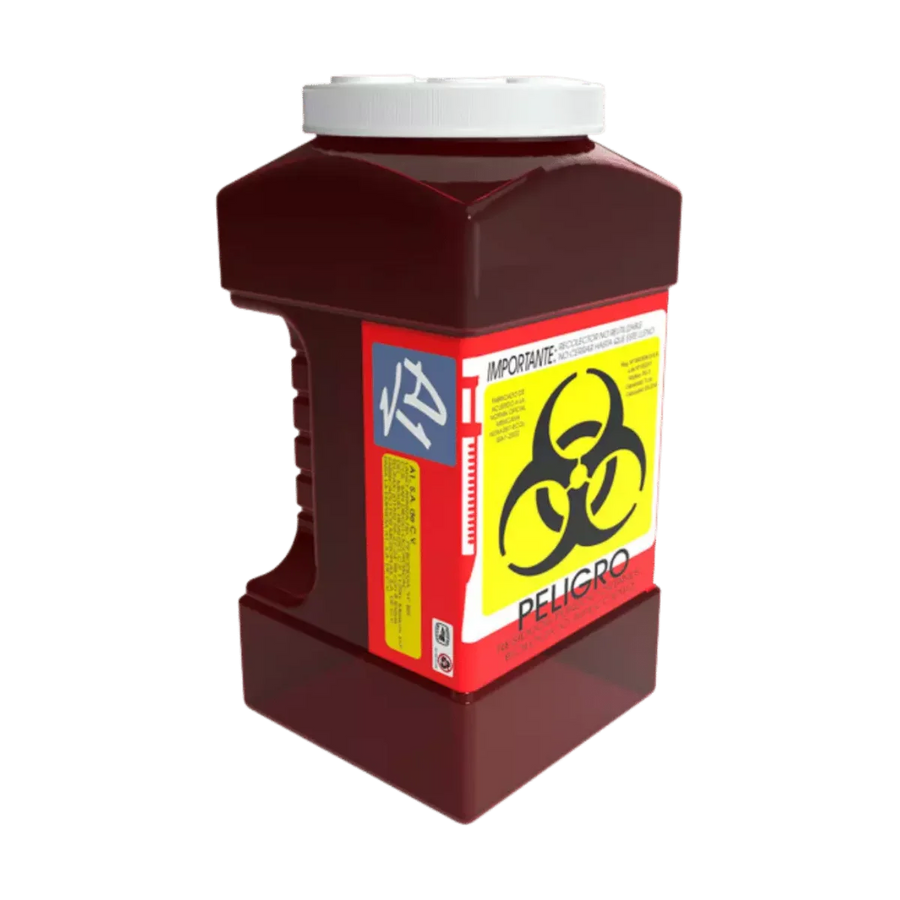 Recolector de Polipropileno para Punzocortantes y Líquidos 3.0 Lts Rojo PC-3