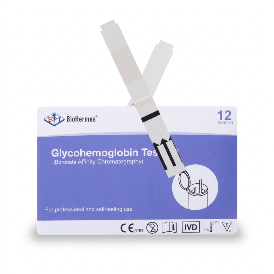 GluCoA1c Kit De Prueba De Glicohemoglobina Caja C 12pbas BHA1CP02