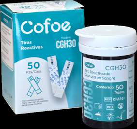 Tiras de Glucosa COFOE CGH30 C/50 Pzas COFOE-T1X50
