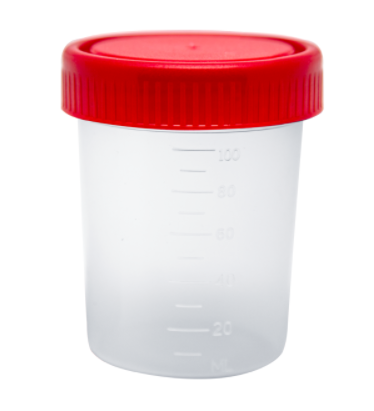 Vaso Recolector Cilíndrico Estéril 100ml Corporinter PW001