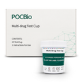 Frasco Multidroga 7x1 AMP-BZO-COC-FTY-MET-OPI-THC con Control de Adulteración C/25 Pbs Prueba Rápida PocBio DUC-07-AA