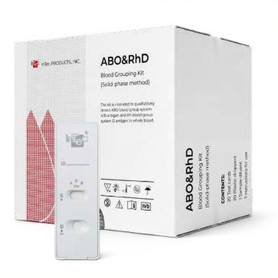 Grupo Sanguíneo ABO y RhD C/20 Pbs Prueba Rápida INTEC NT02011 — Lote Promoción