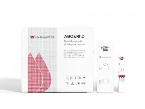 Kit de determinación de grupos sanguíneos ABO y RhD método de fase sólida C 20 Pbas ITP51003