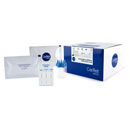 Prueba de C. Difficile GDH + Tox A + Tox B en Cassette - caja con 20 pruebas