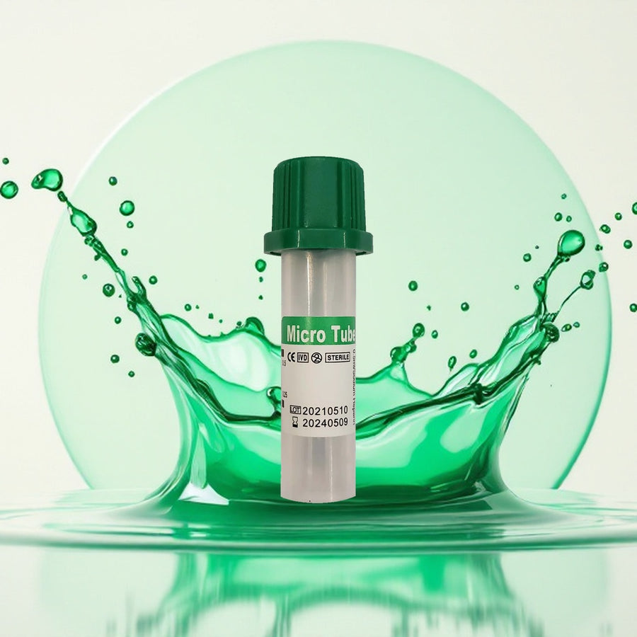 Microtubo Verde Heparina de Sodio 0.5mL Muestra Capilar