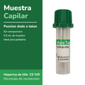 Microtubo Verde Heparina de Litio 0.5mL Muestra Capilar
