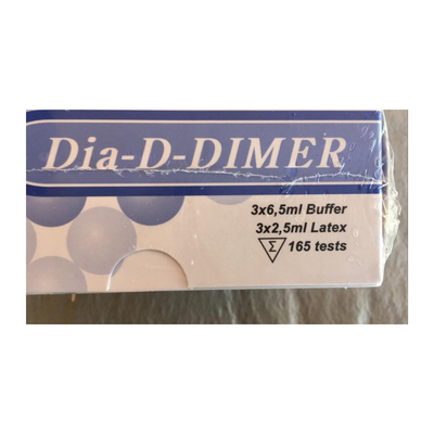 Dia-D-DIMER 3 x 6.5 ml R1 buffer   3 x 2.5 ml R2 latex reagent; 32075