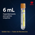 Tubo de Extracción de Sangre Amarillo 5ml Gel + Clot Activador c/100 GD050SGC