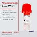 Micro Tubo Rojo de extracción de Sangre Con 0.5ml mtrog01