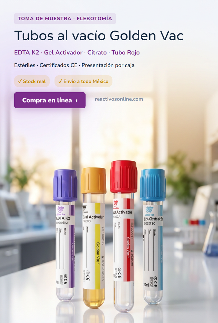 Tubos de extracción de sangre GoldenVac