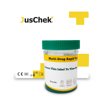 Frasco Multidroga 3x1 COC-MET-THC C/25 Pbs Prueba Rápida JusChek JCDC-03-B