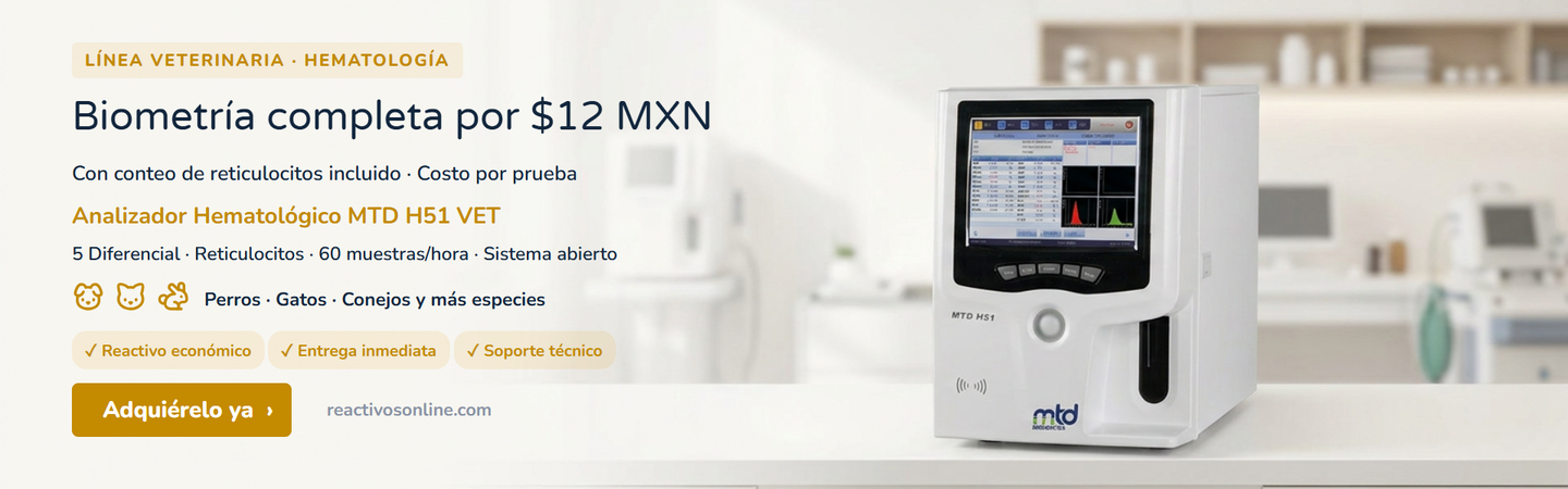 Analizador de Hematología 6 partes MTD H51 Veterinaria