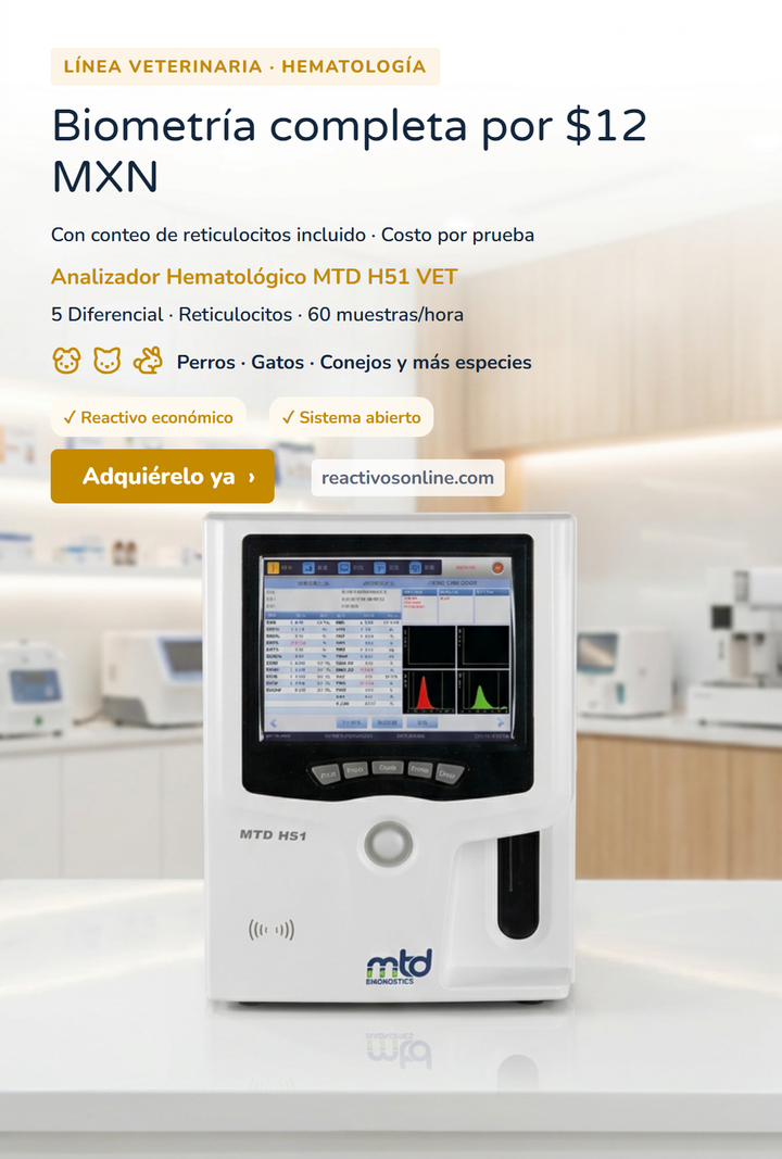 Analizador de Hematología 6 partes MTD H51 Veterinaria
