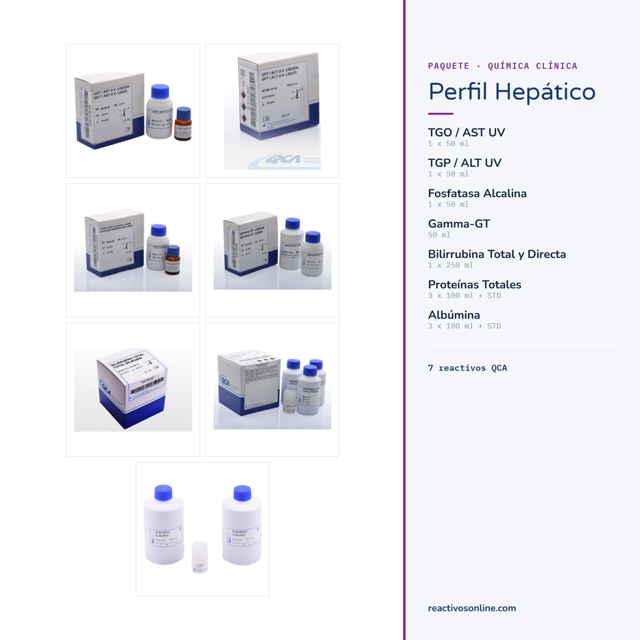 Paquete Perfil Hepático — Reactivos QCA