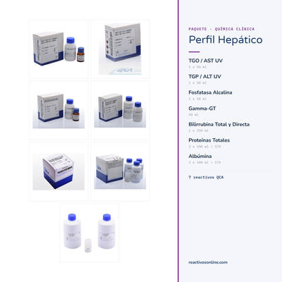 Paquete Perfil Hepático — Reactivos QCA