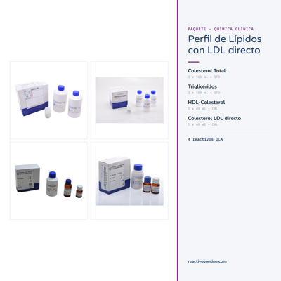 Paquete Perfil de Lípidos con LDL Directo — Reactivos QCA