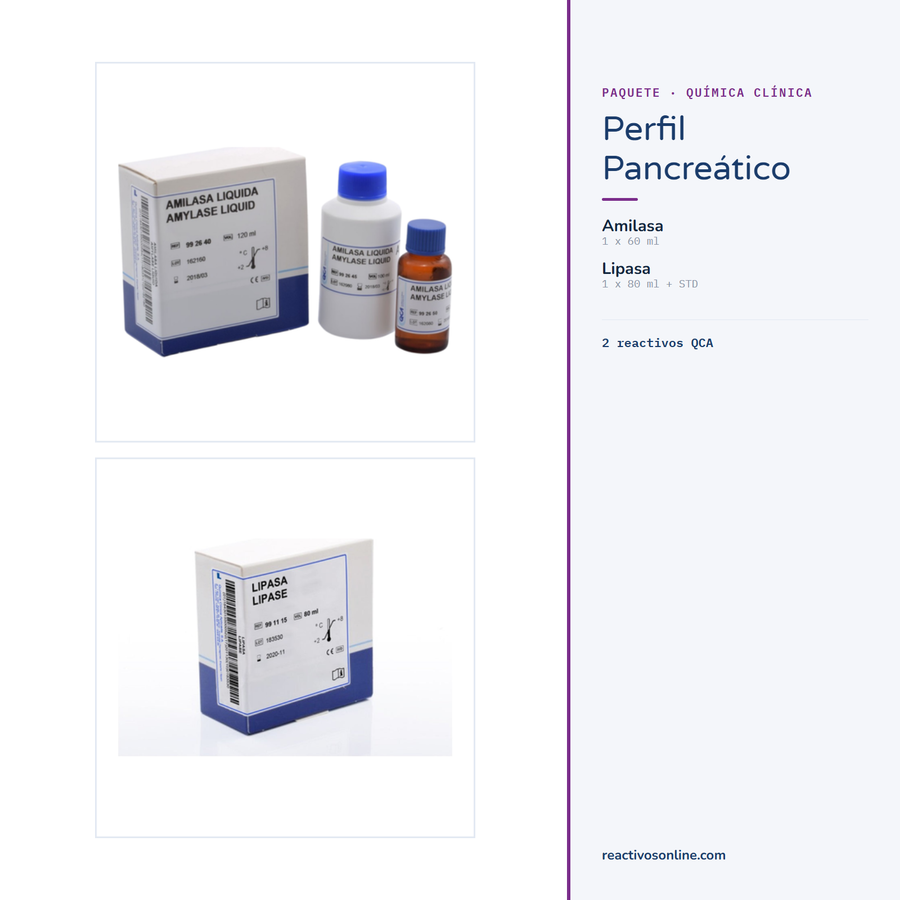 Paquete Perfil Pancreático — Reactivos QCA