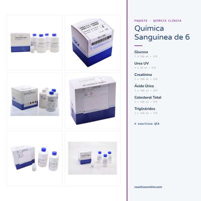 Paquete Química Sanguínea de 6 — Reactivos QCA