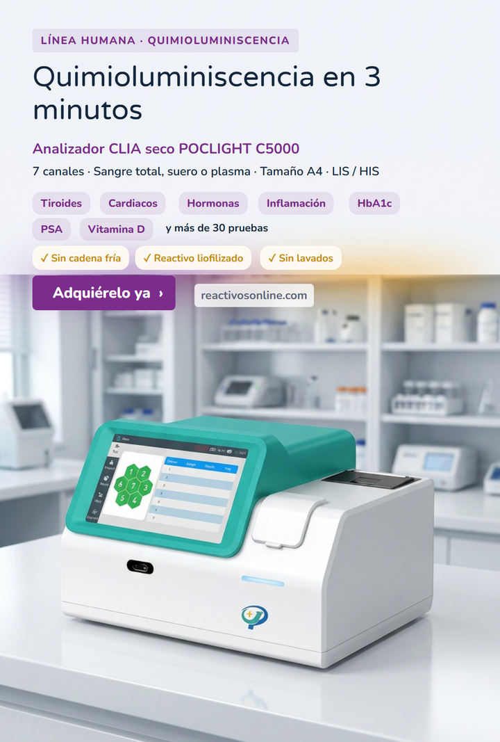 Analizador de inmunoensayo de quimioluminiscencia Poclight CLIA C5000