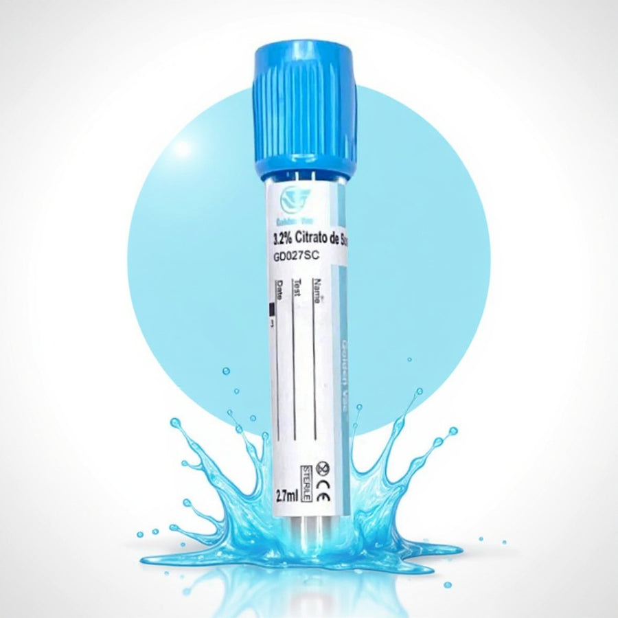 Tubo de Extracción de Sangre Azul 2.7ml Citrato de Sodio c/100 GD027SC