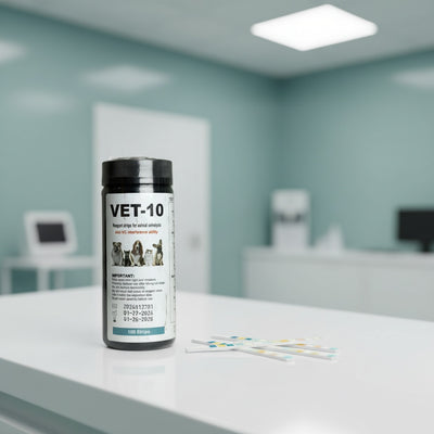 Tiras Reactivas Uroanálisis Veterinario 10 Parámetros C/100 Vet10