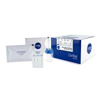 Prueba de C. Difficile GDH + Tox A + Tox B en Cassette - caja con 20 pruebas
